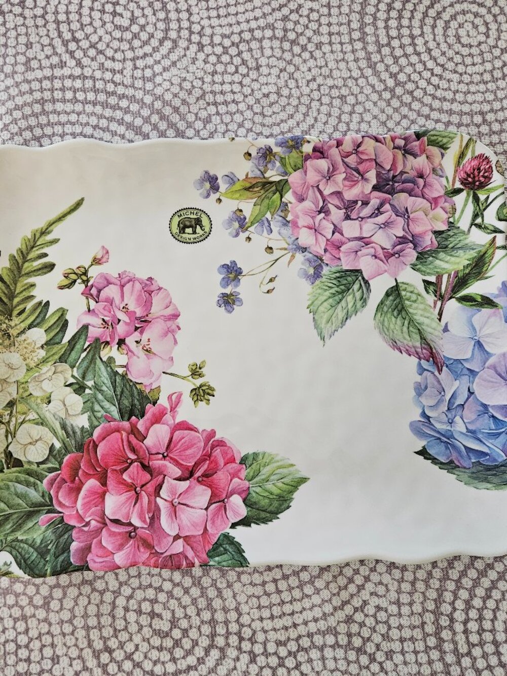 Michel Wild Hydranga Cookie Tray/Platter